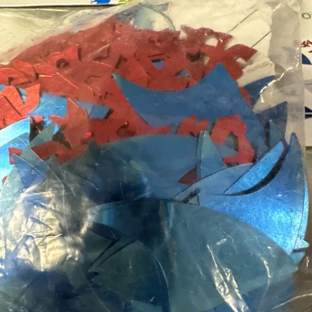 2 x 2oz Tabletop‎ Confetti SHARKS Teeth Fins Sprinkle Birthday Party Decor